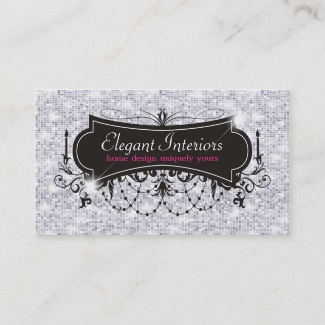Carte De Visite Sparkle & Shine Designer Intérieur :Carte de visit (Devant)