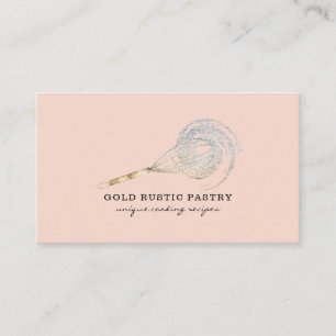 Carte De Visite Sparkle Whisk prospère Gold Bakery rose caressant