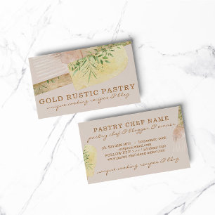 Carte De Visite Spatule de pâtisserie rose beige pour gâteau de pâ