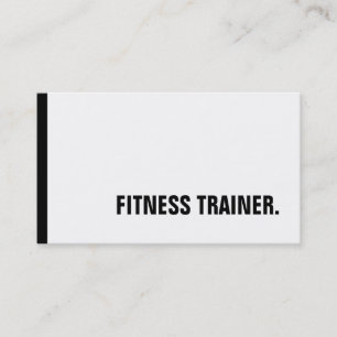 Carte De Visite Spécial Black White Fitness Trainer