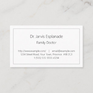 Carte de visite spécialisé en soins de santé cl