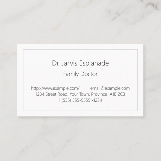 Carte de visite spécialisé en soins de santé class (Devant)