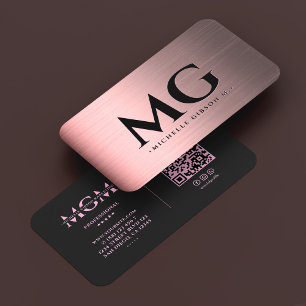 Carte De Visite Spécialiste de Beauté Esthétique Marketing Rose No