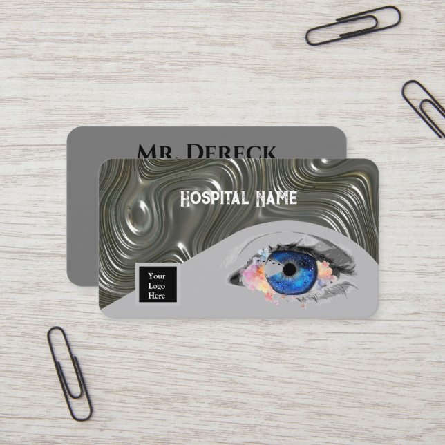 Carte De Visite Spécialiste des yeux (Devant/Arrière en situation)
