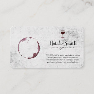 Carte De Visite Spécialiste du vin en tôle