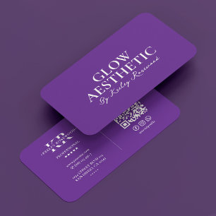 Carte De Visite Spécialiste minimaliste Esthétique Royal Purple