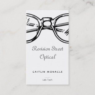 Carte De Visite Spectacles Révision Vue optique des lunettes