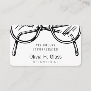 Carte De Visite Spectacles Vêtements de lunettes Vision optique