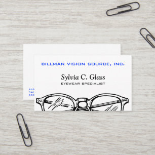 Carte De Visite Spectacles Vêtements de lunettes Vision optique