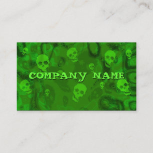 Carte De Visite Spectres crâniens petit horizontal vert