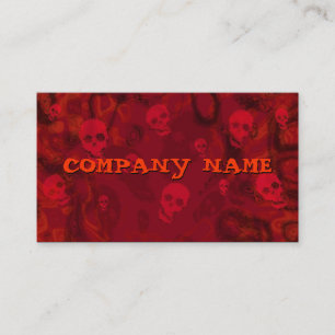 Carte De Visite Spectres crâniens Rouge petit noir horizontal