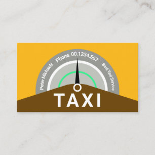 Carte De Visite Speedomètre de voiture de taxi créatif