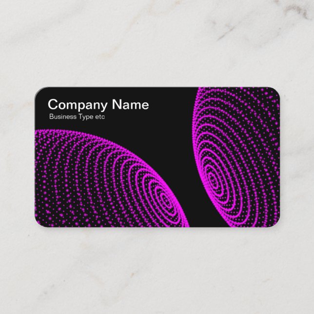 Carte De Visite Sphères interactives - Lumières magenta (Devant)