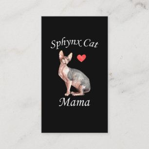 Carte De Visite Sphynx Maman Amoureux des chats Pet Mère