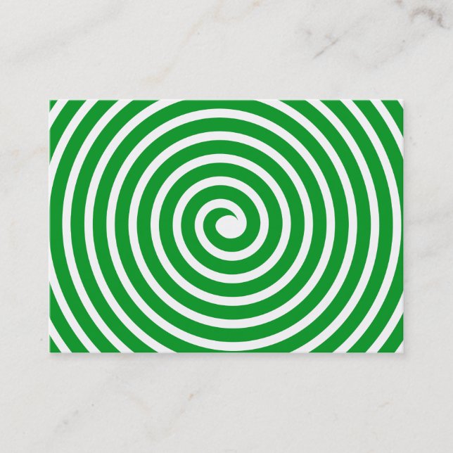 Carte De Visite Spiral Motif - Grass vert et blanc (Devant)