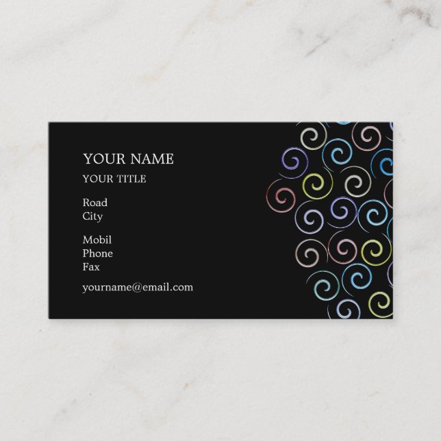 Carte de visite spirale (Devant)