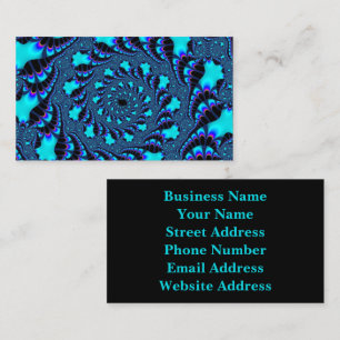 Carte De Visite Spirale tourbillon turquoise