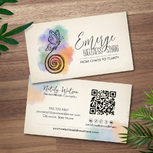 Carte De Visite Spirale vers Papillon   Bien-être et Accompagnemen