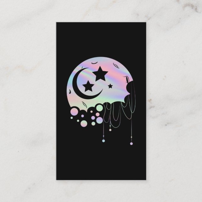 Carte De Visite Spiritual Pastel Goth Kawaii Moon (Devant)