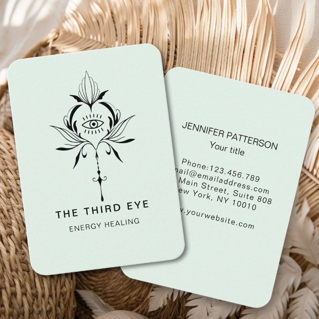 Carte de visite spirituel Energie Heiler Reiki (Energie Heiler Reiki Spiritual Business Card)