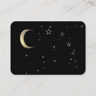 Carte de visite spirituelle étoile filante lune ét