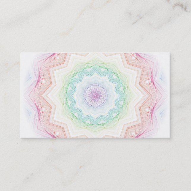 Carte De Visite Spirograph mou d'arc-en-ciel (Devant)