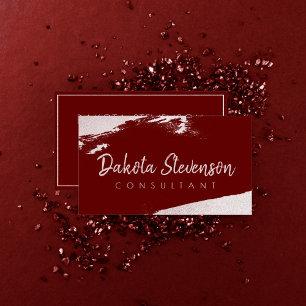 Carte De Visite Splash Professional   Aquarelle rouge et rose