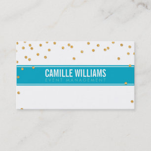 Carte De Visite Splendide or brillant confetti parties scintillant