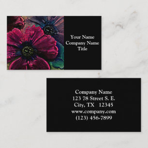 Carte De Visite Splendor victorien : Design Floral Exquis