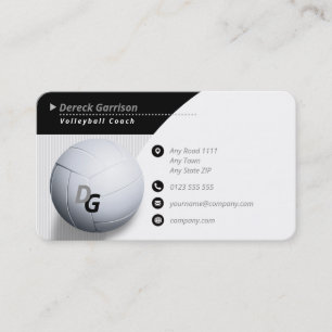 Carte De Visite Sport professionnel de maître de volleyball du car