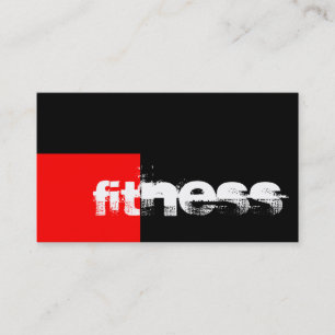 Carte de visite sportif branché Red Black Fitness