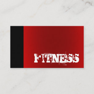 Carte de visite sportif de fitness rouge noir ultr