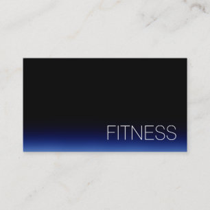 Carte de visite sportif tendance Black Blue Fitnes