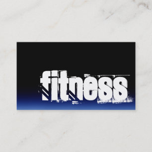 Carte de visite sportif tendance Black Blue Fitnes