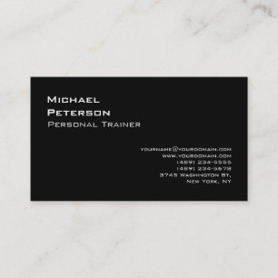 Carte de visite sportif tendance Black Fitness