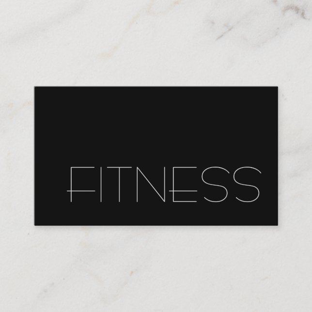 Carte de visite sportif tendance Black Fitness (Devant)