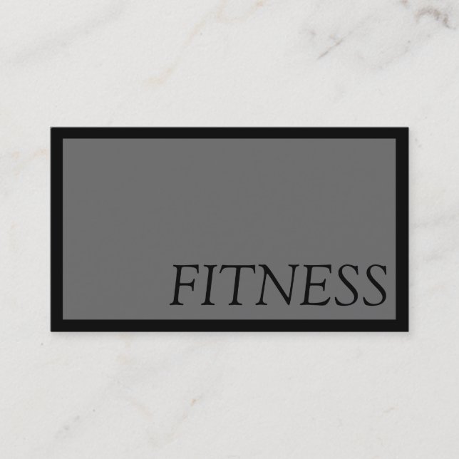 Carte de visite sportif tendance Grey Fitness (Devant)