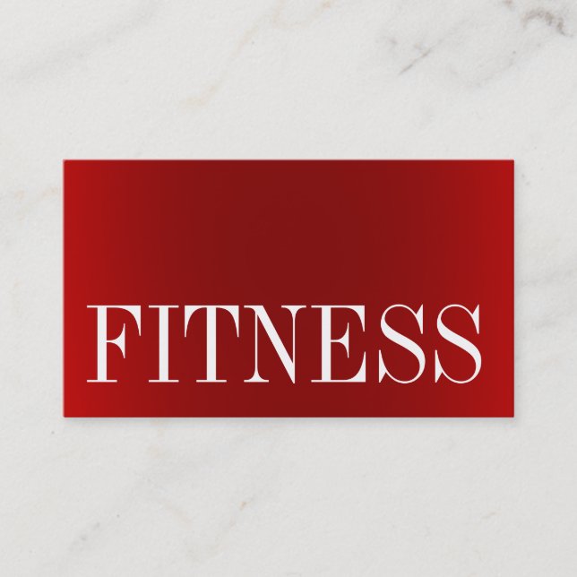 Carte de visite sportif tendance Red Black Fitness (Devant)