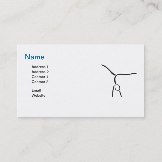 Carte De Visite Sports - gymnastique - affaires (Devant)