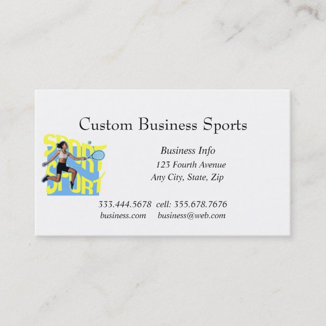 Carte De Visite Sports personnalisés Basketball Fitness Coach Tenn (Devant)