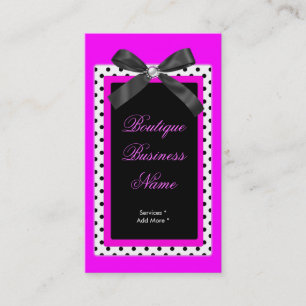 Carte De Visite Spot Boutique tag hot rose arc