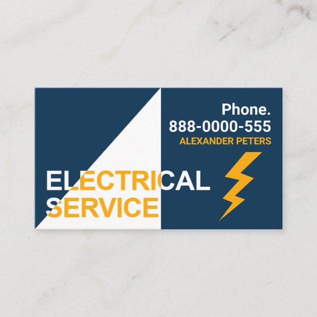 Carte De Visite Spotlight Service électrique Lightning (Devant)