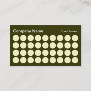 Carte De Visite Spots - Crème avec Olive foncé