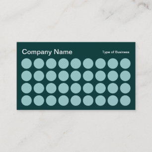 Carte De Visite Spots - Lt Blue Green sur Dk Green