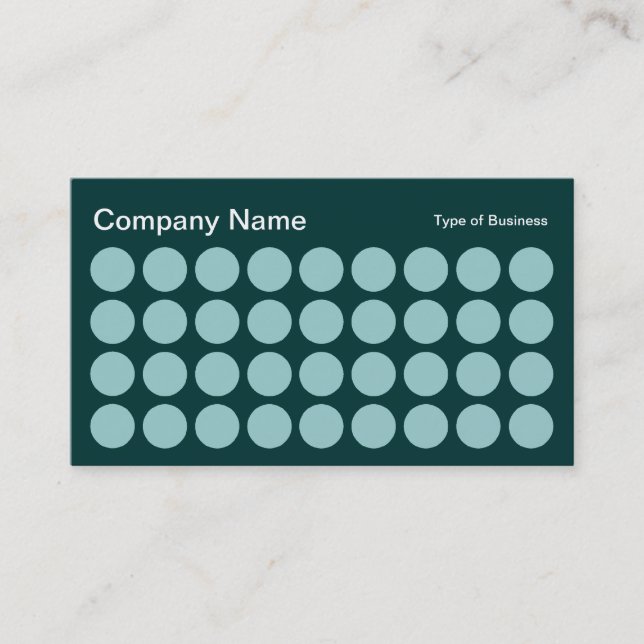 Carte De Visite Spots - Lt Blue Green sur Dk Green (Devant)