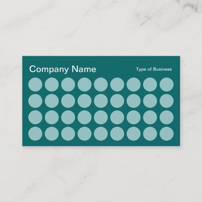 Carte De Visite Spots - Lt Blue Green sur Moss Green (Devant)