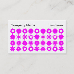 Carte De Visite Spots - Magenta sur blanc