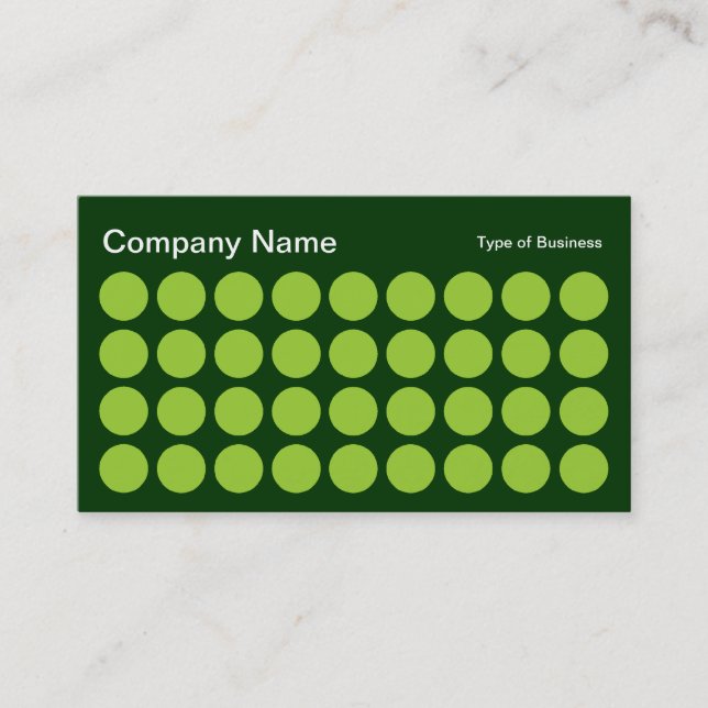 Carte De Visite Spots - Martian Green sur Dark Green (Devant)