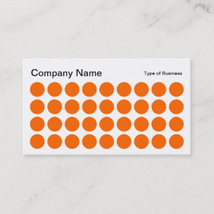 Carte De Visite Spots - orange, noir et blanc