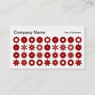 Carte De Visite Spots - Rouge rubis sur blanc